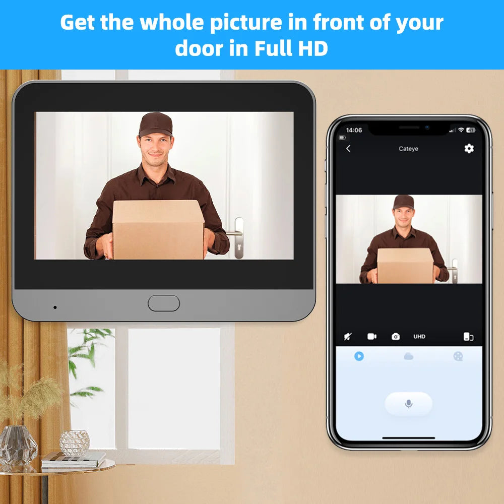 Smart 3MP Mini Digital Peephole Door Camera