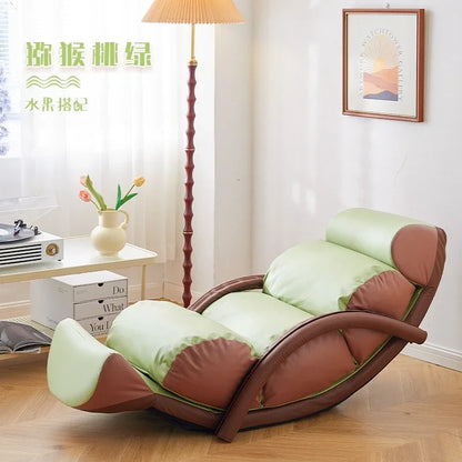 Fruit Recliner Chair Lazy Couch Bedroom Rocking Chair Can Lie and Sleep Caterpillar Sofa Balcony Chaise Lounge Chair 디자인의자