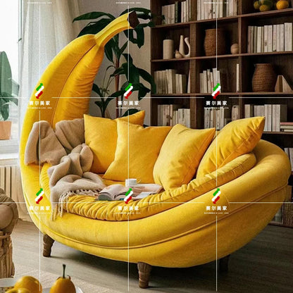 Online celebrity fruit watermelon orange sofa chair lazy tatami single double bedroom living room balcony creative personality c