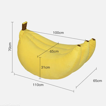 Creative Fruit Living Room Lazy Sofa Home Bedroom Tatami Sleepable and Reclining Soft Banana Single Chair Funny Decorations