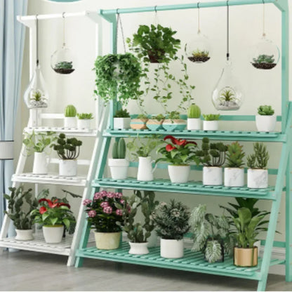 Exquisite Multilayer Hanging Plant Stand Beautiful Thick Flower Rack Folding Design For Home Decor Floor Standing Foldable