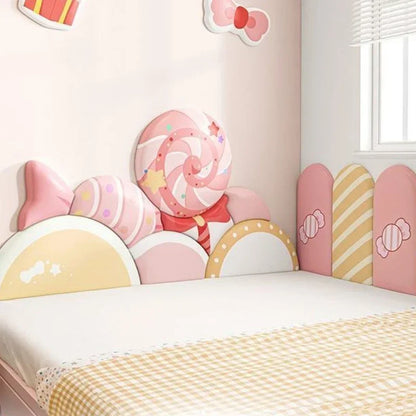 Cartoon Bed Head Board Headboard Kids Room Decor Aesthetic 3D Wall Stickers Anti-collision Wall Panels Home Decoration