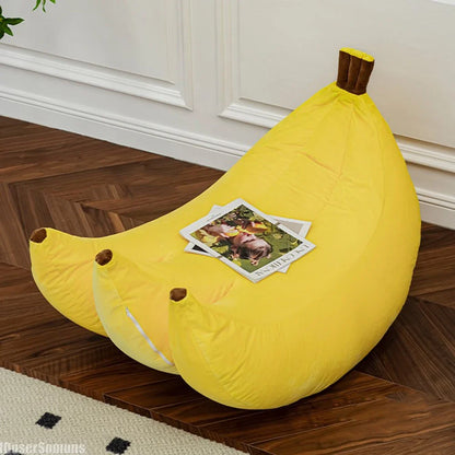 Creative Fruit Living Room Lazy Sofa Home Bedroom Tatami Sleepable and Reclining Soft Banana Single Chair Funny Decorations