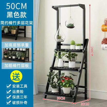 Exquisite Multilayer Hanging Plant Stand Beautiful Thick Flower Rack Folding Design For Home Decor Floor Standing Foldable