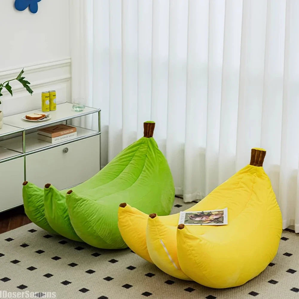 Creative Fruit Living Room Lazy Sofa Home Bedroom Tatami Sleepable and Reclining Soft Banana Single Chair Funny Decorations