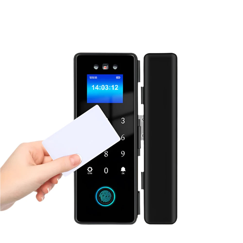 Wifi Electronic Smart Glass Door Lock With Biometric