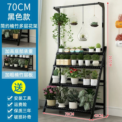 Exquisite Multilayer Hanging Plant Stand Beautiful Thick Flower Rack Folding Design For Home Decor Floor Standing Foldable