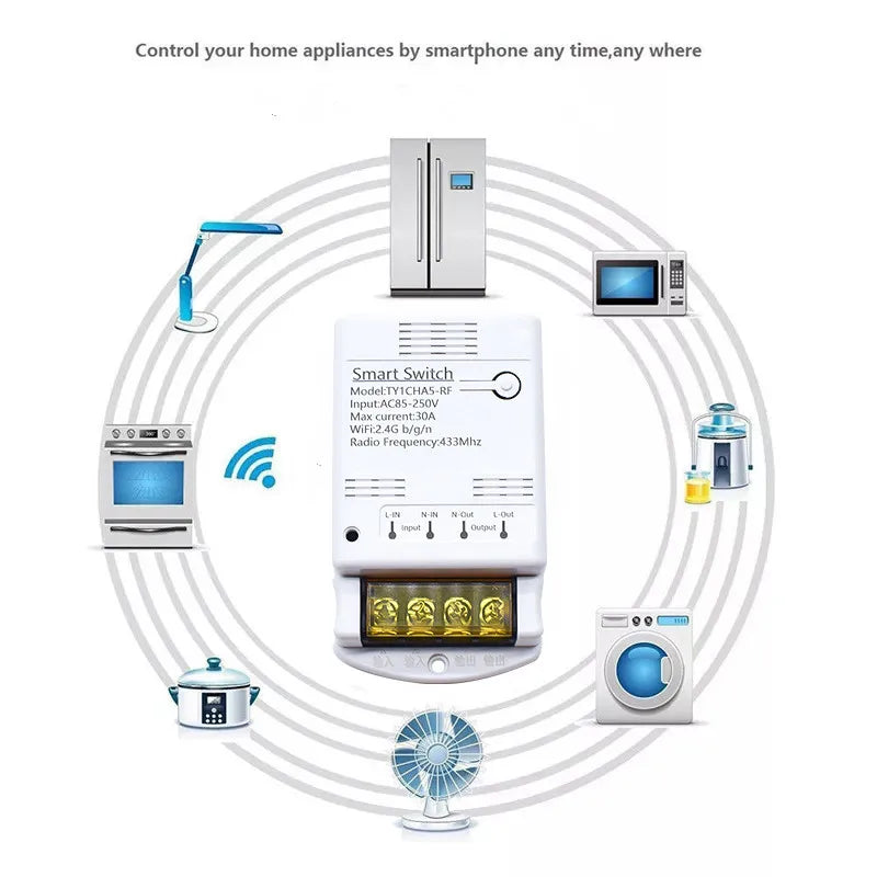 Wifi 30A Relay Module 85-250V 220V Smart Switch