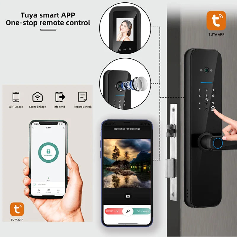 Wifi Digital Electronic Smart Door Lock With Biometric