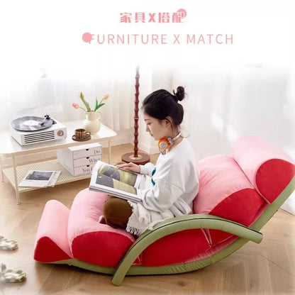 Fruit Recliner Chair Lazy Couch Bedroom Rocking Chair Can Lie and Sleep Caterpillar Sofa Balcony Chaise Lounge Chair 디자인의자