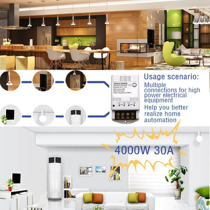 Wifi 30A Relay Module 85-250V 220V Smart Switch