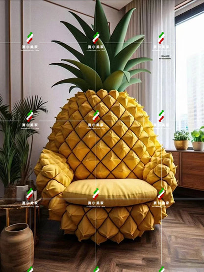 Online celebrity fruit watermelon orange sofa chair lazy tatami single double bedroom living room balcony creative personality c