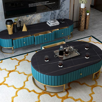 Modern Luxury Coffee Table Nordic Living Room Marble Kawowy Industrial Coffee Table Aesthetic Storage Stolik Decoration Home