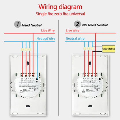 WiFi Smart Wall LED Light Switches Sensor