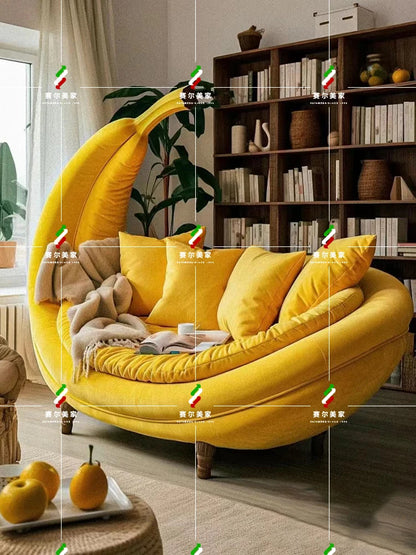 Online celebrity fruit watermelon orange sofa chair lazy tatami single double bedroom living room balcony creative personality c