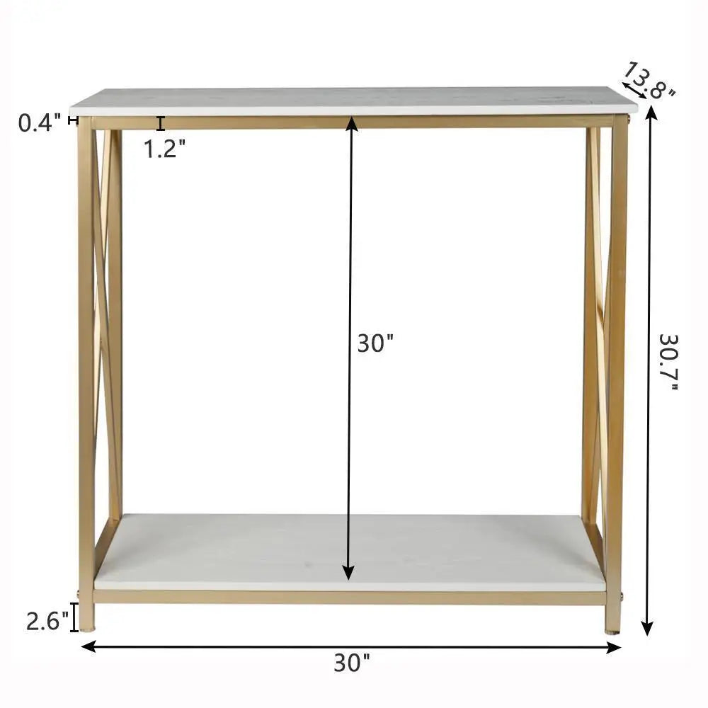 Console Foyer Tables for Entryway,Faux Entry Tables for Living Room,Entrance Gold MDF Behind Couch Sofa Table for Hallway