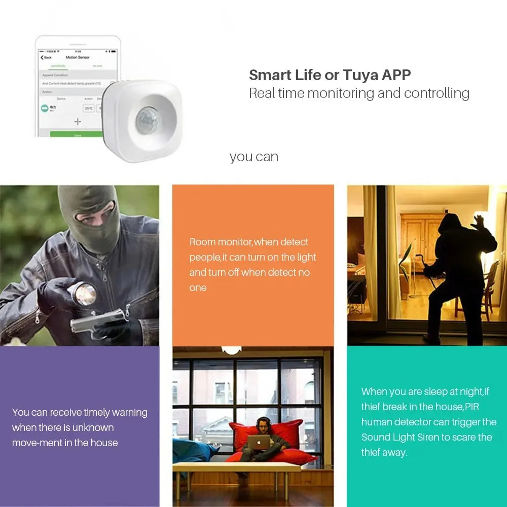 WIFI Smart PIR Motion Sensor Detector