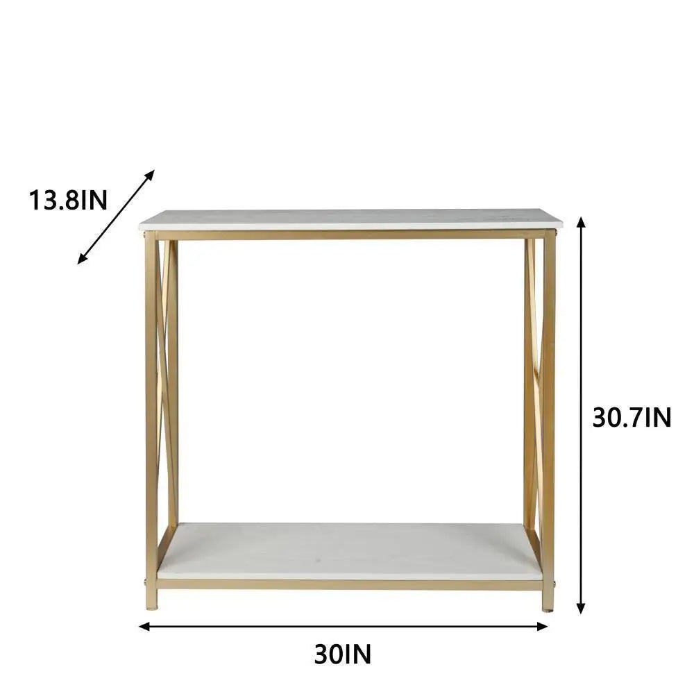 Console Foyer Tables for Entryway,Faux Entry Tables for Living Room,Entrance Gold MDF Behind Couch Sofa Table for Hallway