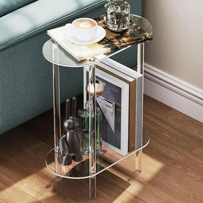 Sofa Table Side Transparent Tea Tables Table Acrylic Storage Cabinet Nightstands Acrylic Coffee Table For Home Decor