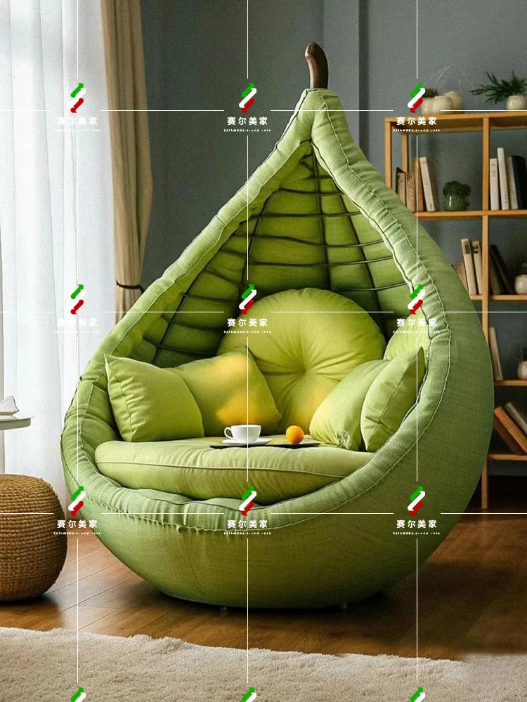 Online celebrity fruit watermelon orange sofa chair lazy tatami single double bedroom living room balcony creative personality c