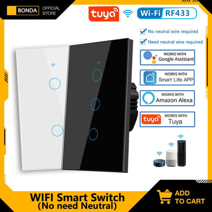 WiFi Smart Wall LED Light Switches Sensor