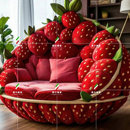 Online celebrity fruit watermelon orange sofa chair lazy tatami single double bedroom living room balcony creative personality c