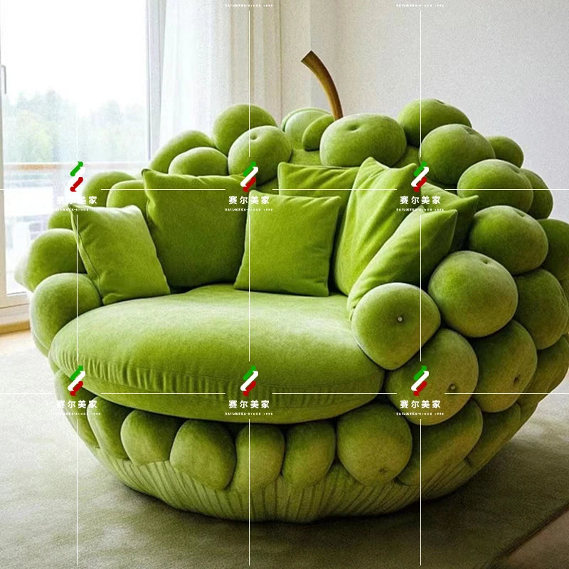 Online celebrity fruit watermelon orange sofa chair lazy tatami single double bedroom living room balcony creative personality c