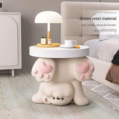 Cream Wind Bear Floor Ornaments Living Room Storage Coffee Table Sofa Side Table Bedroom Bedside Table Home Soft Decorations